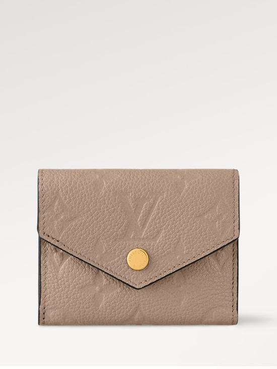 Louis Vuitton Handbags - Louis Vuitton Turtledove Pebbled Envelope Wallet with Gold Button